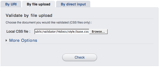 Validation by File Upload